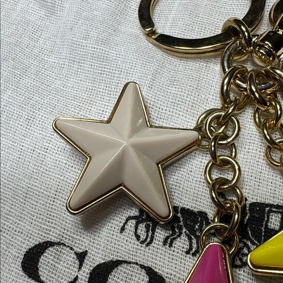 COACH STAR BAG CHARM KEY CHAIN WITH DUST BAG - Picture 3 of 10